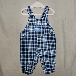 OshKosh Baby‎ B'Gosh Plaid Overalls 3/6M